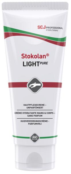 Stokolan® LIGHT PURE ist eine duft- und farbstofffreie, gut einziehende Hautpflegecreme. Angereichert mit einer Kombination aus feuchtigkeitsspendenden Inhaltsstoffent.
